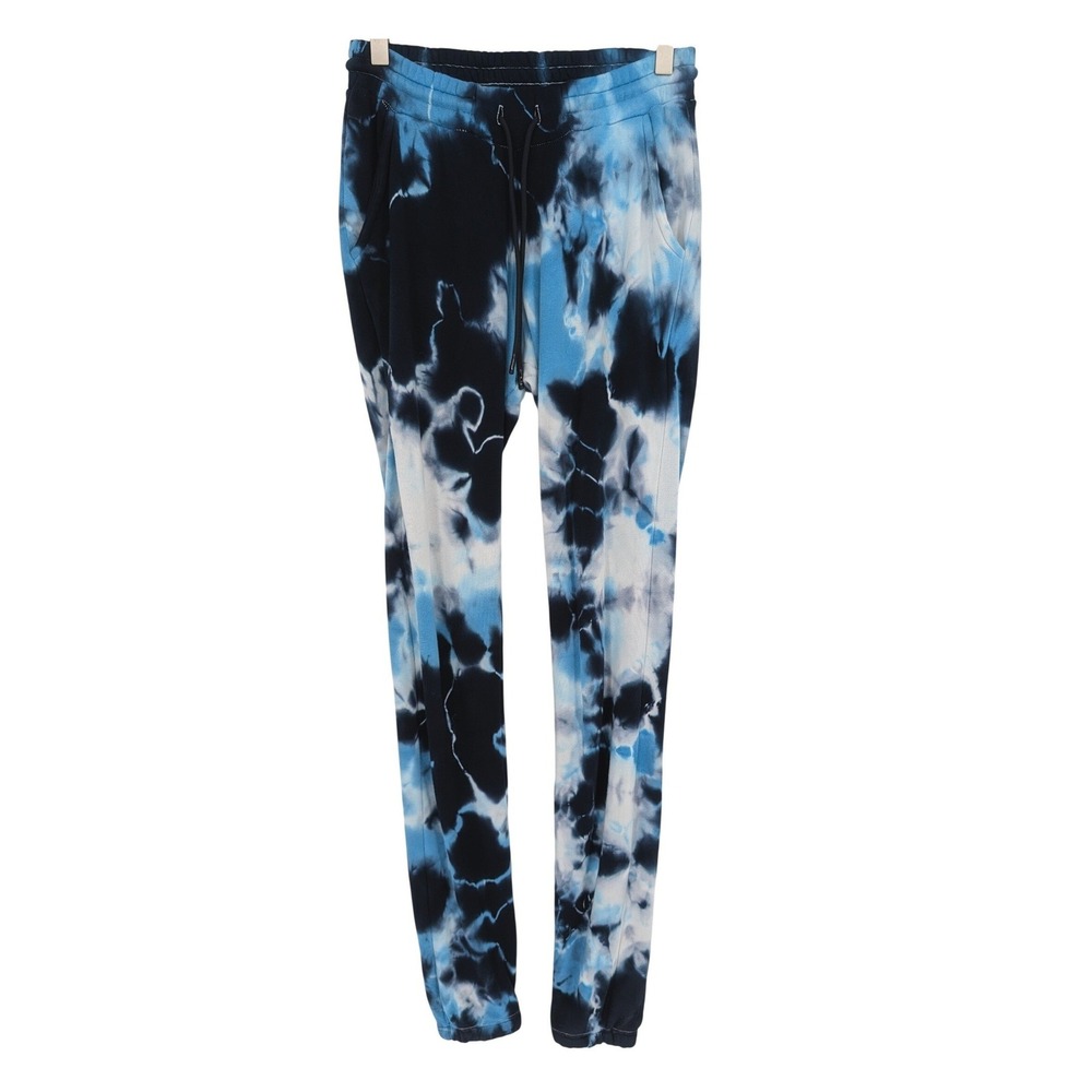 Cotton Citizen Tie Dye Jogger Sweatpants Womens XS Blue Black White Lounge Comfy